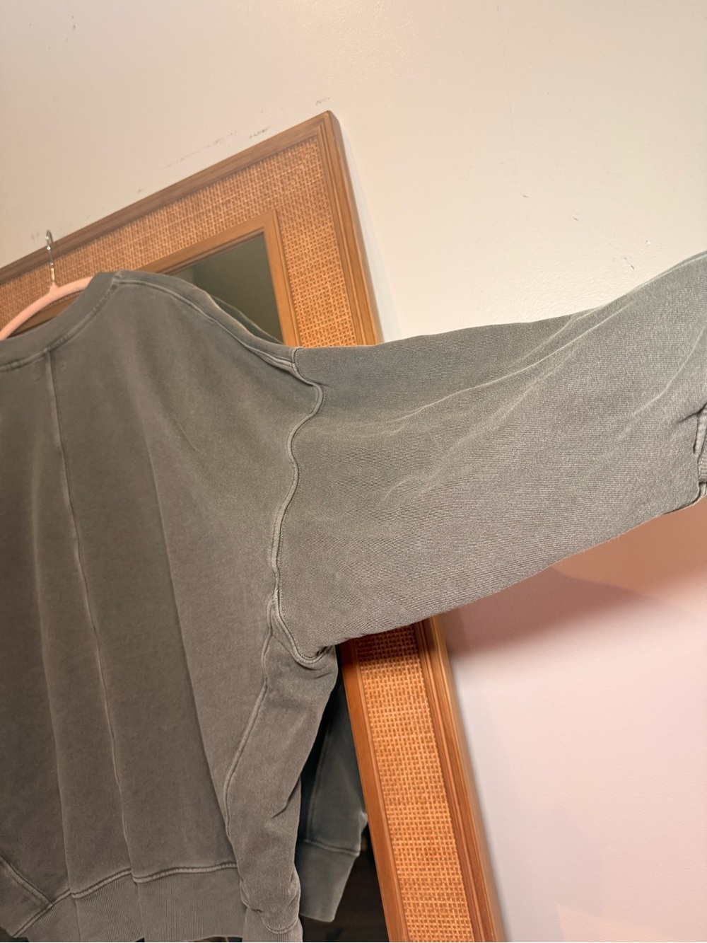 Joah Brown Crewneck Sweatshirt Sage Green French Terry - Picture 12 of 13